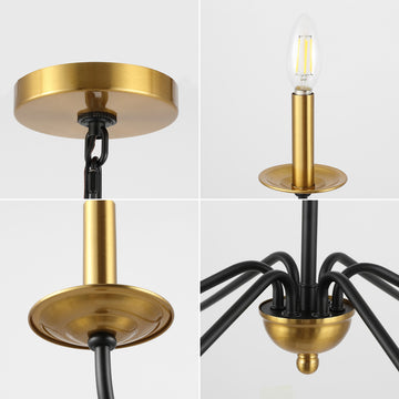 Wicklow 34.75" Bohemian Farmhouse Iron LED Chandelier